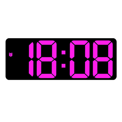 Relógio eletrônico com display grande e controle de voz brilhante projetado para calendário de alarme de tempo e monitoramento de temperatura