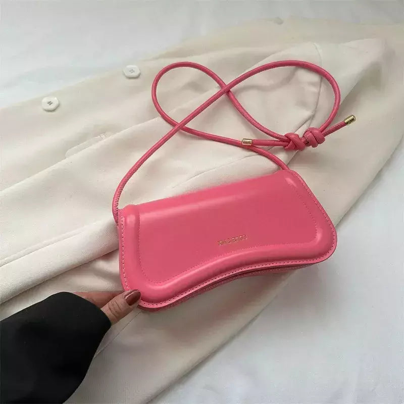 Bolsa PU popular para mulheres, bolsas femininas, axila de lazer, sacola de ombro, bolsa axila, nova moda