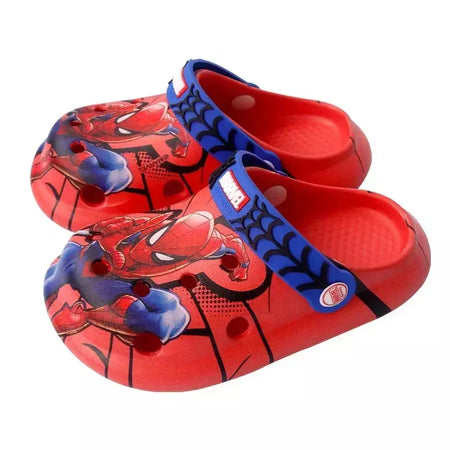 Disney chinelos infantis verão meninos spiderman chinelo antiderrapante buraco crianças sapatos de praia fundo macio criança casa chinelo