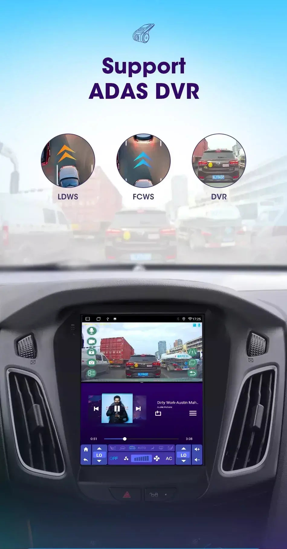 Srnubi 2 din 9.7 "android 13 carplay rádio do carro para ford focus 3 mk 3 2011 2012 - 2019 reprodutor multimídia 2din gps auto estéreo dvd