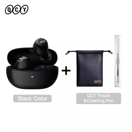 QCY-HT07 ANC Fones De Ouvido Sem Fio, Auscultadores HiFi, Cancelamento de Ruído, Earbuds TWS, 6 Microfone, Chamada AI HD, Reprodução 32H, 40dB, Bluetooth 5.2