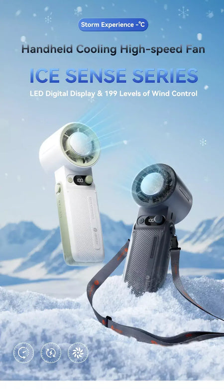 Novo ventilador portátil ao ar livre vento forte 199 engrenagem velocidade do vento led display digital turbo ajustável portátil portátil 8000mah