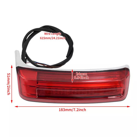 Alforje led para motocicleta, lâmpada de giro, luzes de freio para harley touring road king 97-2022 electra street glide cvo limitado