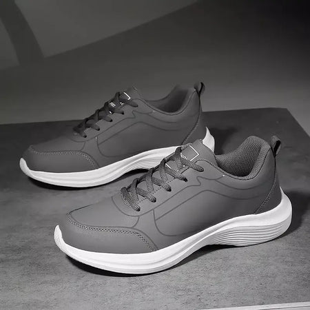 Novos homens tênis de corrida inverno quente masculino tênis antiderrapante respirável sapatos de caminhada rendas até sapatos casuais macios leves