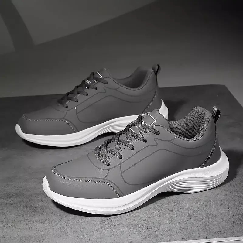 Novos homens tênis de corrida inverno quente masculino tênis antiderrapante respirável sapatos de caminhada rendas até sapatos casuais macios leves