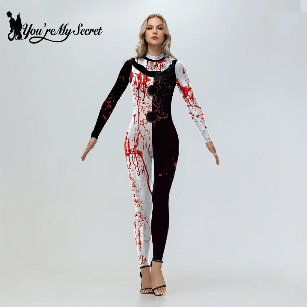 My Secret Art The Clown Cosplay Costume para meninos e meninas, Terrifier 3, Halloween Party Dress, Superhero Costume, Zero Bodysuits