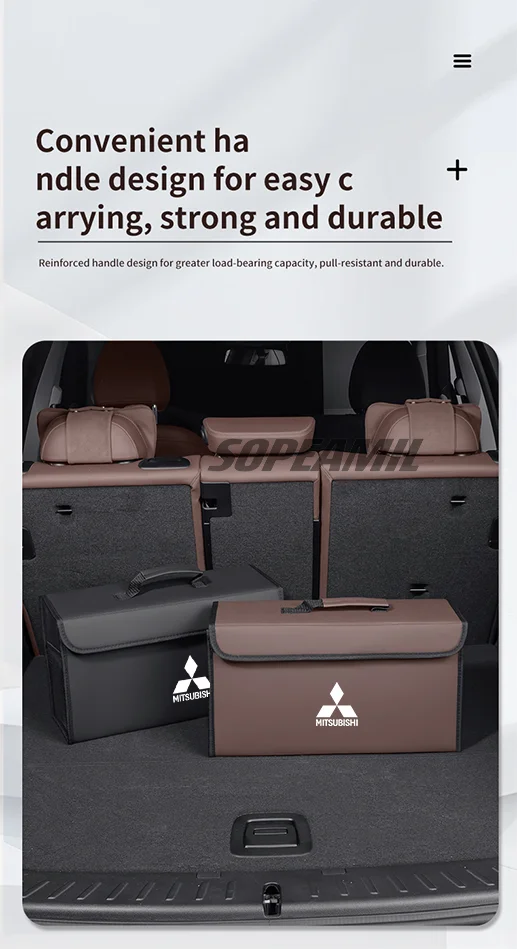 Caixa organizadora de porta-malas de carro, caixa traseira, armazenamento de arrumação, para mitsubishi outlander pajero asx colt lancer l200 triton ralliart