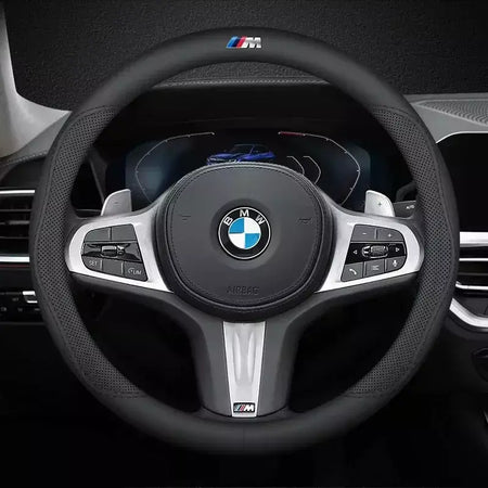 Para bmw m capa de volante do carro g20 f11 e87 f30 f10 x3 g01 x5 f40 f16 m3 x1 x7 1 3 5 7 série couro antiderrapante acessórios