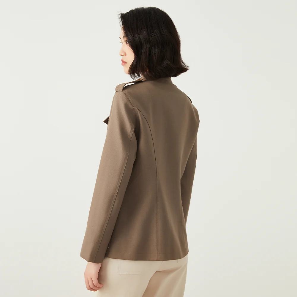 Jaqueta de lã australiana feminina, roupa luxuosa, casacos femininos, roupa de alta qualidade, K2540W, 50%