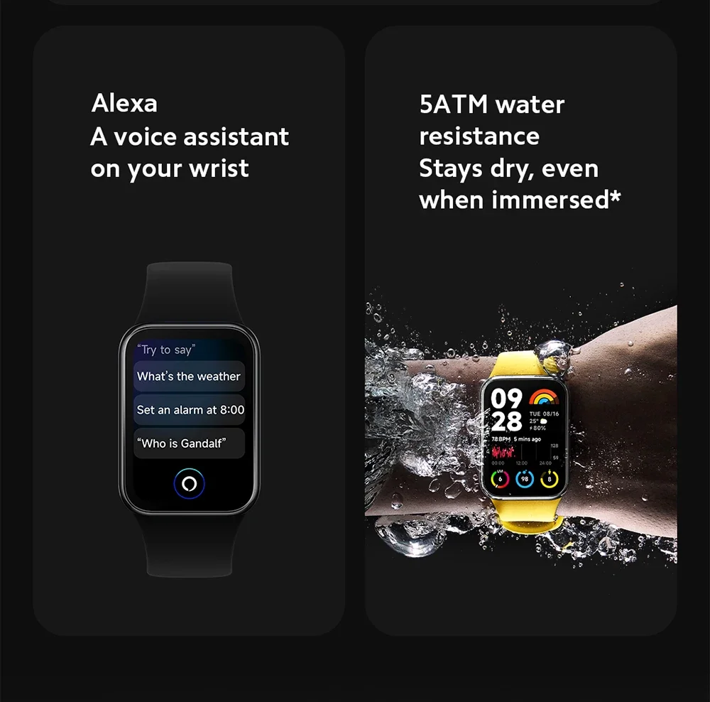 Versão global xiaomi mi band 8 pro pulseira inteligente 5atm à prova dwaterproof água 150 modos esportivos 1.74 "tela amoled gps oxigênio no sangue