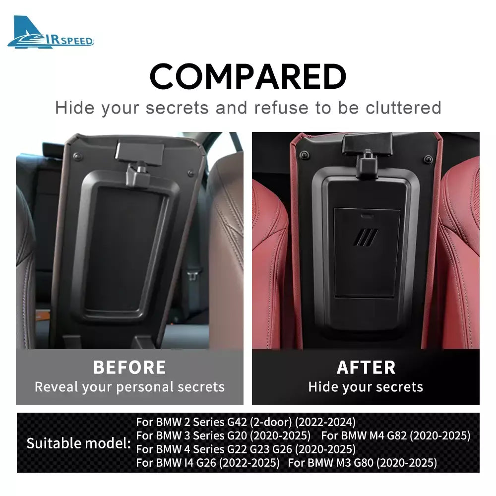 Para bmw 2 3 4 séries i4 g26 g20 g22 m3 g80 m4 2020-2023 apoio de braço do carro caixa de armazenamento escondida organizador modificação interior produto
