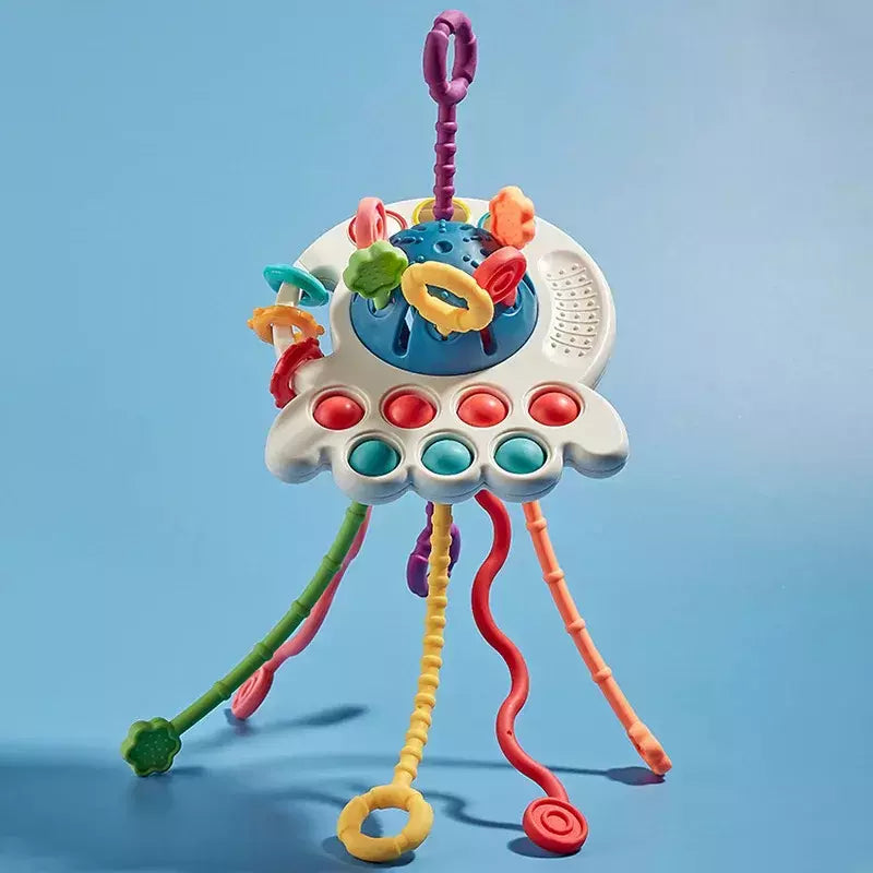 Baby Montessori Desenvolvimento Sensorial Brinquedos Educativos, Puxar Cordas, Dedo Grasp Training, Early Learning Toy, Dentição BPA Free, 1-3 Anos