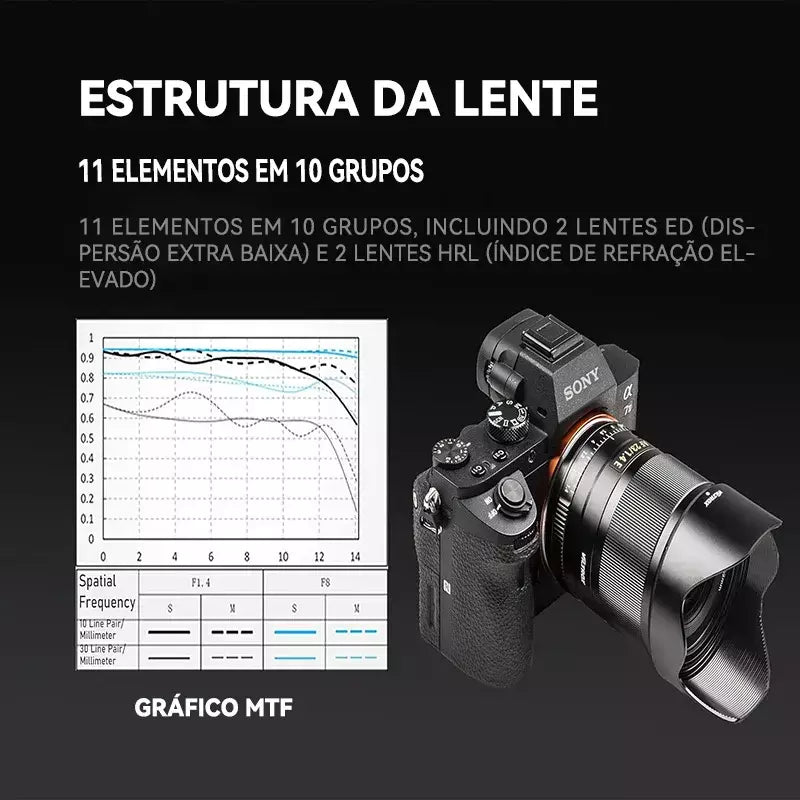 ?Do Brasil?Viltrox AF 23mm F1.4 Lente de câmera com foco automático APS-C para Sony E ZVE10 A6700 Fujfiilm XF Nikon Z Screen Z6 Z8 23 1.4