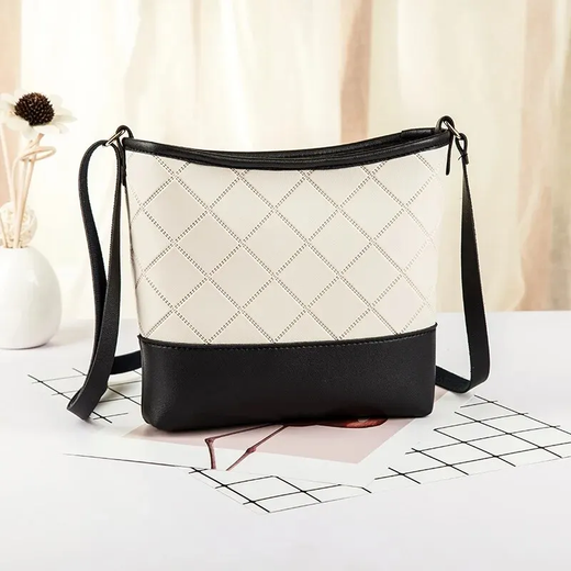 Bolsa de ombro única padrão floral para mulheres, Bolsa de balde pequena, Superfície macia, Material PU, Bolsa Crossbody elegante para senhoras