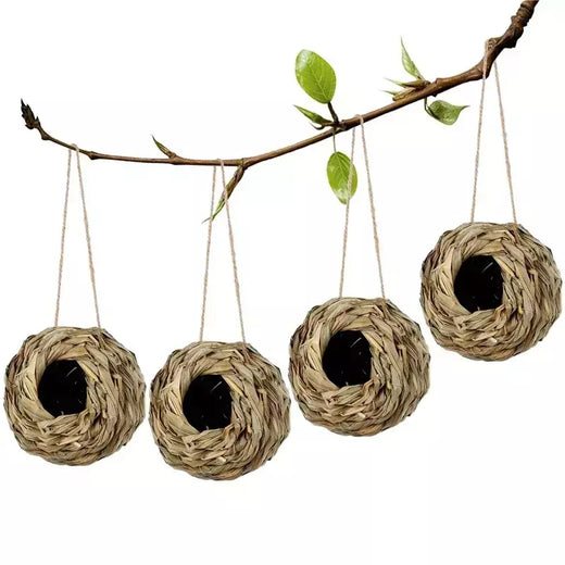 Ninho de pássaros tecido decorativo ao ar livre, Bird Cage Grass Egg Cage, Ninho de papagaio suspenso, Casas para quarto de estimação, Novo, 2024