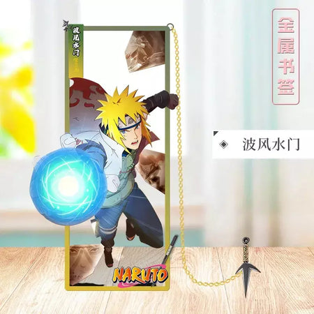 Naruto anime japonês periféricos metal artesanato marcador ornamentos de mesa colecionáveis presente de aniversário criativo para namorado menino brinquedo