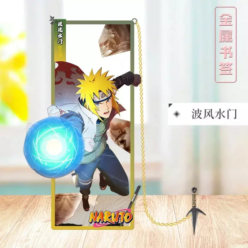 Naruto anime japonês periféricos metal artesanato marcador ornamentos de mesa colecionáveis presente de aniversário criativo para namorado menino brinquedo
