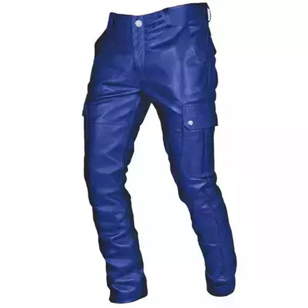 Novos Homens Calças De Couro Preto/Vermelho/Marrom Moda Masculina Dança Festa Calças Casuais Tamanho Grande 5XL