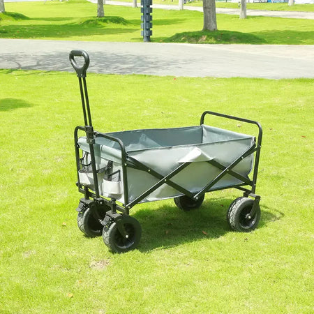 Grande capacidade de peso carrinho resistente dobrável vagão de praia com grandes rodas todo-o-terreno equipamentos de acampamento ao ar livre