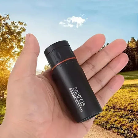 Telescópio monocular hd 2000x25, mini telescópio portátil para celular com suporte para acampamento ao ar livre, caça, observação de pássaros