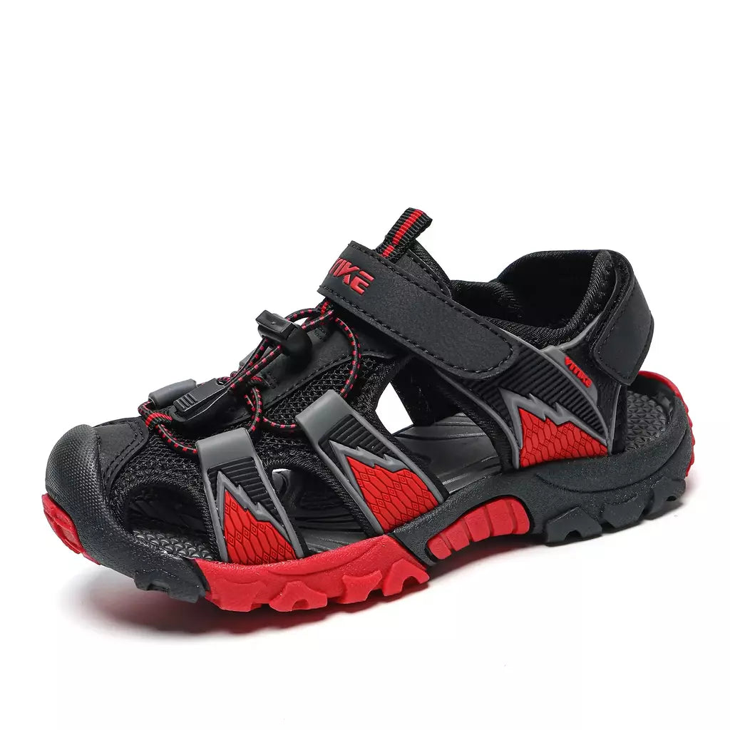 Sandálias esportivas para meninos e meninas, sandálias de verão para crianças, bico fechado, sapatos atléticos de água, sandálias para piscina e praia