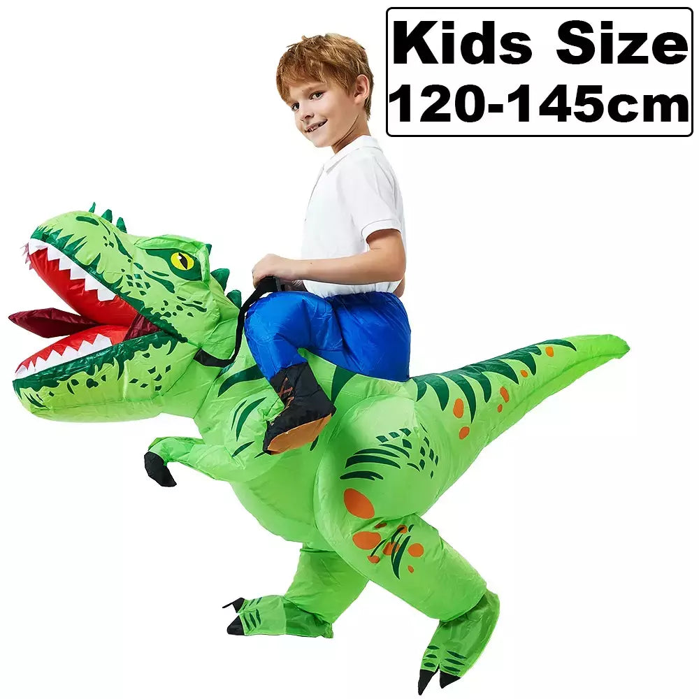 Anime quente dinossauro inflável traje festa trajes da mascote terno disfraz cosplay trajes de halloween para adultos crianças vestido