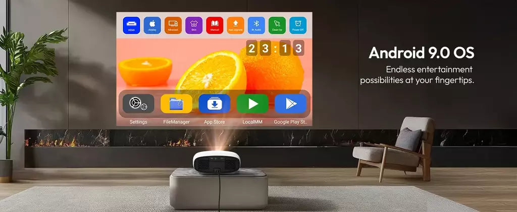 Vevshao a22 projetor full hd 1080p 4k 1000ansi android wifi foco automático 10w * 2 projetor de home theater para vídeo de reunião de escritório