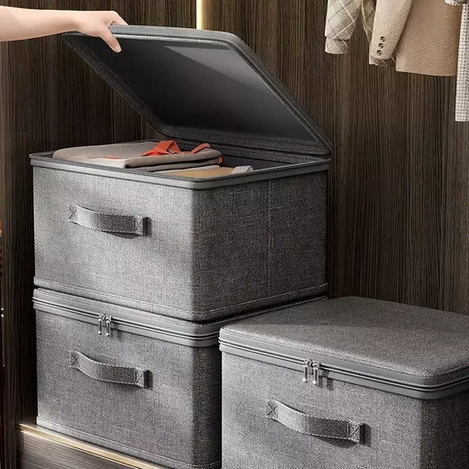 Caixas de armazenamento impermeáveis empilháveis-organizadores multiuso para armário, quarto, escritório de cozinha, ideais para brinquedos, livros, armazenamento de roupas