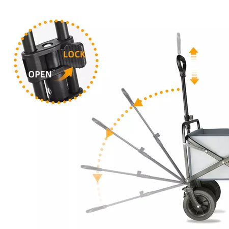 Grande capacidade de peso carrinho resistente dobrável vagão de praia com grandes rodas todo-o-terreno equipamentos de acampamento ao ar livre