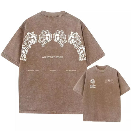 Lobos escuros Vintage lavados camisetas para homens, musculação em ginástica, roupas masculinas extragrandes, fitness no verão, treino