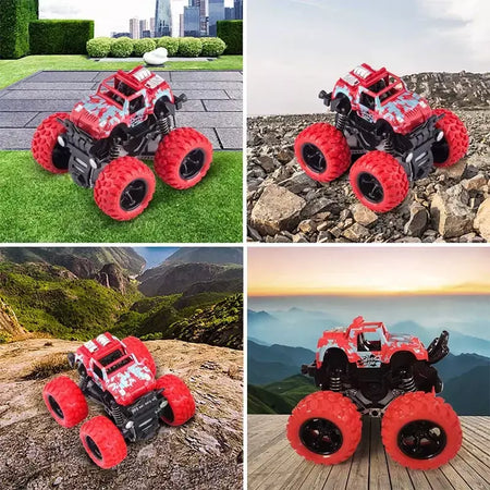 Puxar para trás carro de brinquedo rotação inercial carro de quatro rodas motriz veículo fora de estrada suv carro de corrida de energia brinquedo das crianças cargift