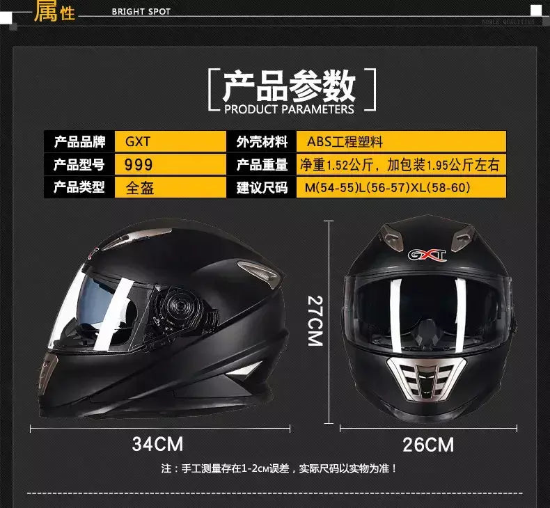 Gxt palhaço rosto cheio capacete da motocicleta lente solar interna motocross casco moto leve segurança bicicleta de rua equitação rápida casque moto