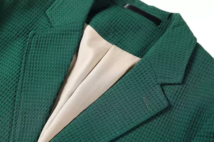 Casaco de peito único masculino, blazer slim fit, blazers grandes, casacos elegantes de luxo, outwear casual coreano para casamento