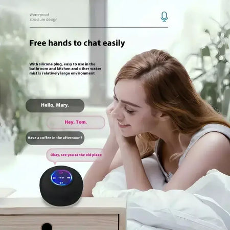 Alto-falante sem fio recarregável, bluetooth, com luz colorida, portátil, mini alto-falante para casa, acampamento ao ar livre