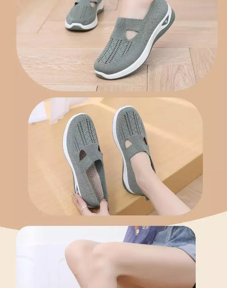 2025 tênis feminino respirável deslizamento em sapatos de caminhada malha baixa superior das mulheres sapatos vulcanizados sola macia sapatos femininos leves
