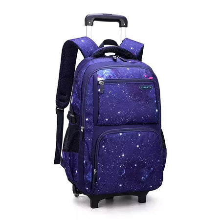 Mochila escolar com rodas para crianças, Mochila de rolamento para menino, Mochila escolar com rodas, Mochila de bagagem de mão, 6 rodas
