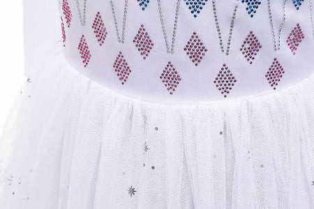 Crianças elsa traje menina aniversário malha vestido de princesa crianças cosplay neve rainha desempenho fantasia noite roupas de halloween