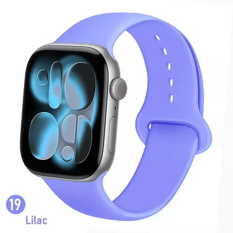Pulseiras de silicone para apple watch pulseira 44mm 45mm 40 41mm 42-46mm pulseiras esportivas iwatch série 10 11 9 8 7 6 5 4 se ultra 3/2 49mm