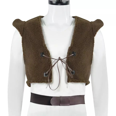 Filme monstro shrek cosplay trajes máscara shrek topo colete calças para homens desempenho role play halloween carnaval festa roupas