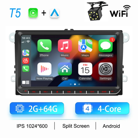 2din rádio do carro android para volkswagen golf 5 6 polo passat b6 b7 cc skoda jetta universal multimídia carplay wifi navegação gps