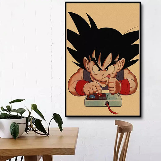 Japonês em torno do anime retro dragon ball cartaz goku gohan vegeta piccolo friza pintura em tela impressão arte da parede presente das crianças