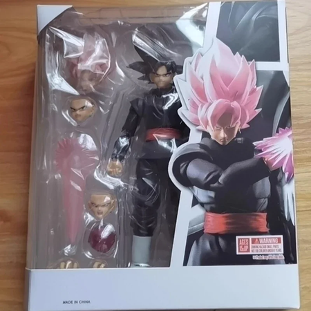 Novo 14cm anime dragon ball preto goku zamasu figura de ação super saiyan filme versão dbz modelo com vários acessórios brinquedos