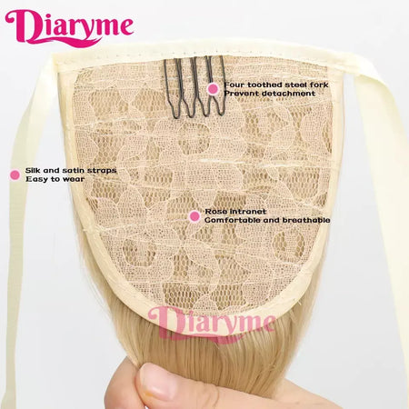 Extensões sintéticas longas do cabelo do rabo de cavalo para mulheres, preto, marrom, reistan do calor, rabo de pônei, cabelo falso, grampo no hairpiece