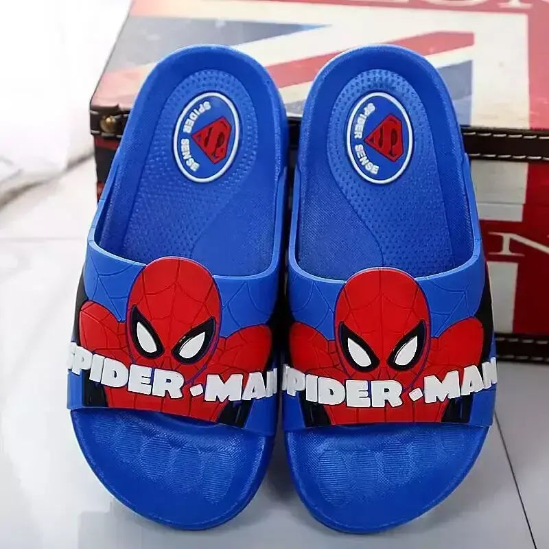 Disney crianças casa chinelos crianças dos desenhos animados spiderman meninos meninas sola macia sapatos antiderrapantes wearable em todas as estações