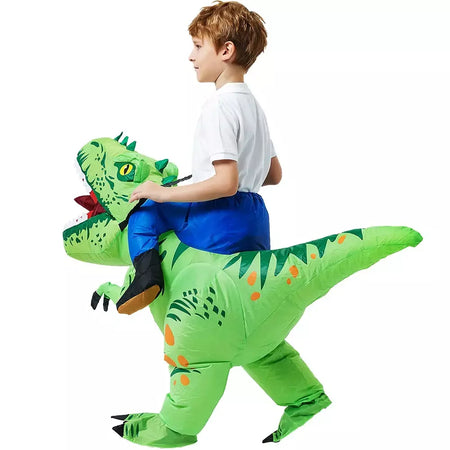 Crianças criança dinossauro inflável traje anime purim halloween festa de natal cosplay trajes vestido ternos para meninos meninas