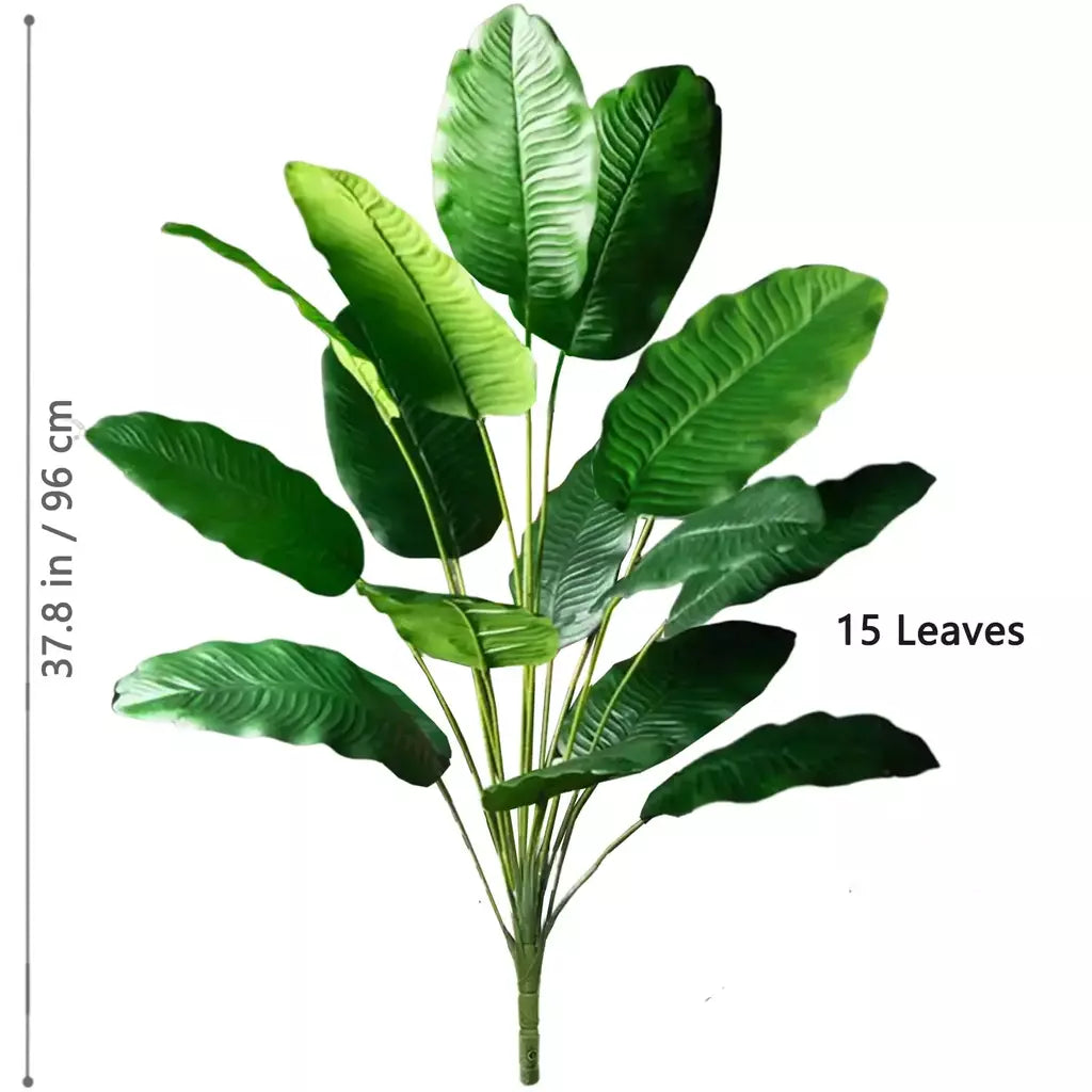 65-125cm/47.2in grande palmeira tropical falso banana planta folhas toque real strelitzia reginae planta de plástico para casa jardim