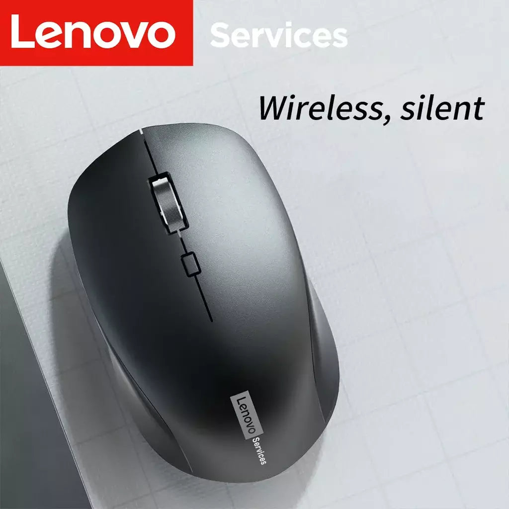 Mouse sem fio Lenovo Business Office Mouse silencioso Design ergonômico compatível com múltiplas plataformas Conexão 2,4g, fonte de alimentação de bateria seca de 1,5V, o produto não inclui baterias
