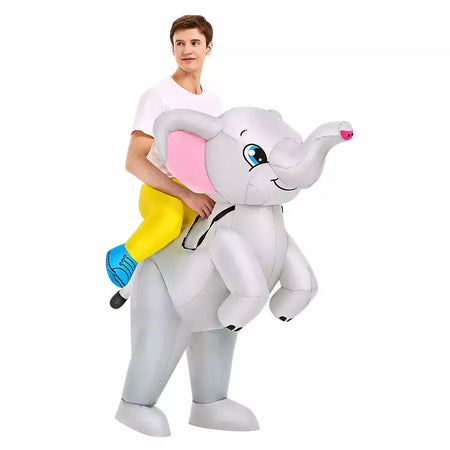 Adulto galo inflável traje engraçado unicórnio elk animais terno inflável halloween carnaval meio corpo explodir terno para cosplay