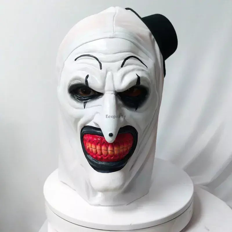 Assustador Terrifier 3 Máscara Cosplay Arte de Halloween O Palhaço Sangrento Látex Adereços Macio Festa Adultos Terrifier Traje Máscaras Disfraz