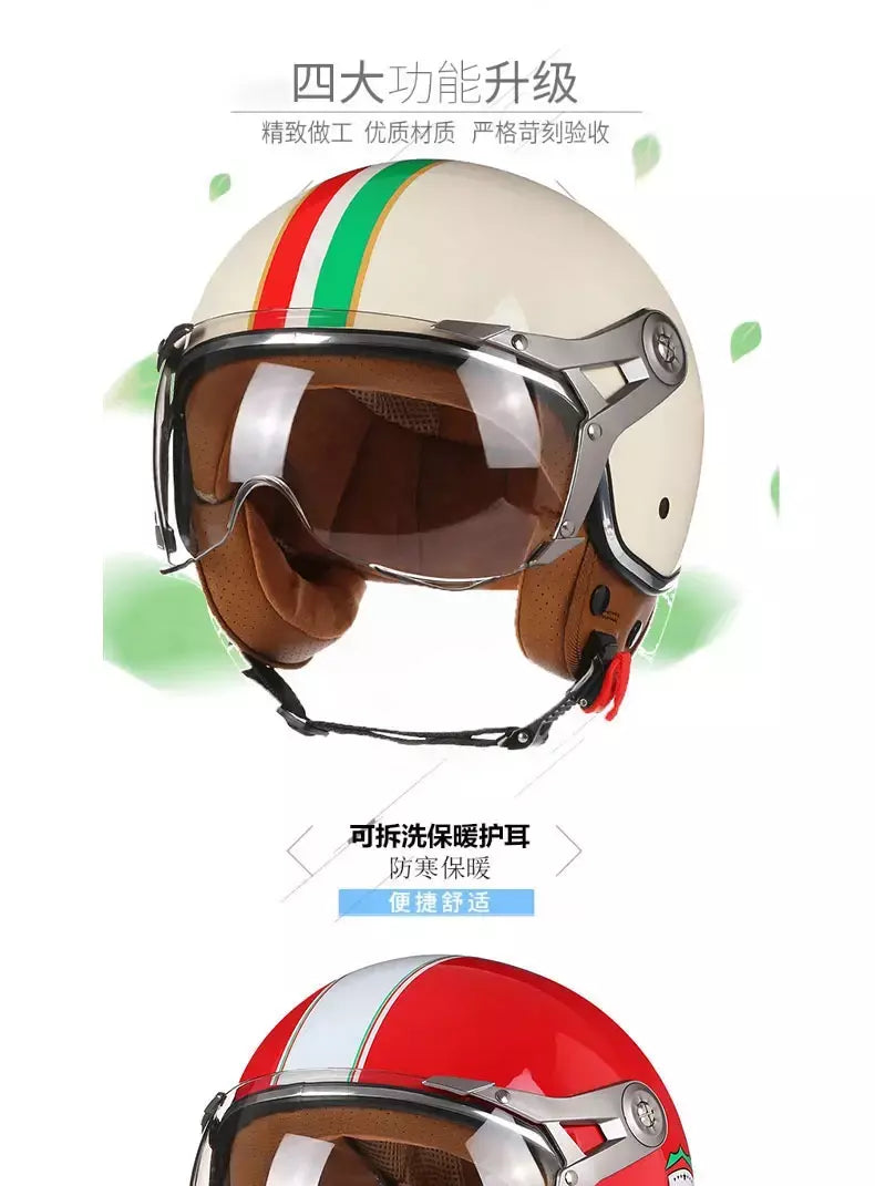 França estilo profissional capacete da motocicleta moto scooter rosto aberto casque dirt bike capacete homem mulher leve jet capacete